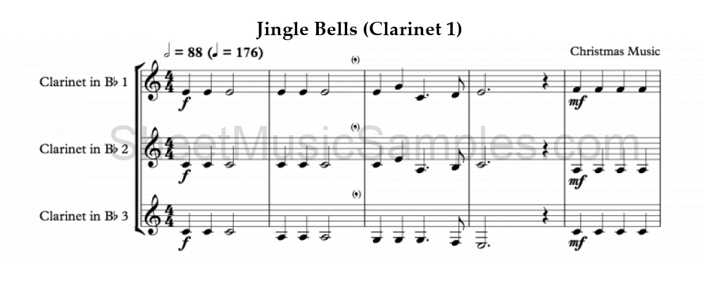 Jingle Bells (Clarinet 1)