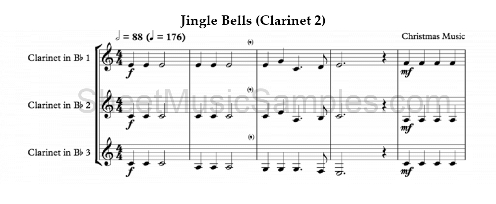 Jingle Bells (Clarinet 2)