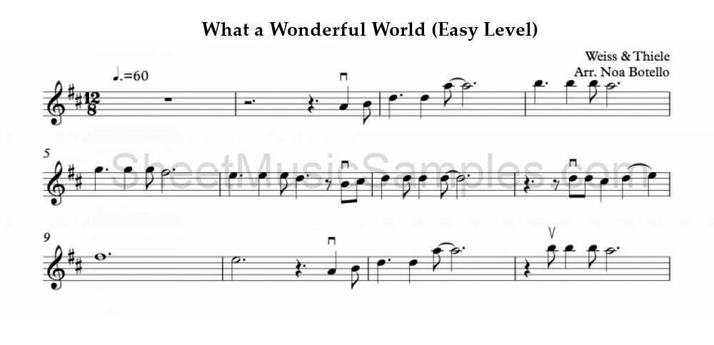 What a Wonderful World (Easy Level)