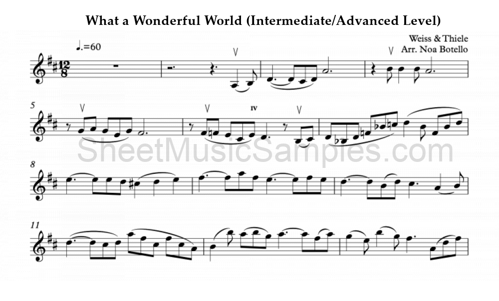 What a Wonderful World (Intermediate/Advanced Level)