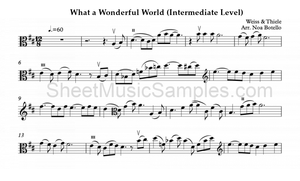 What a Wonderful World (Intermediate Level)