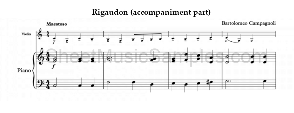 Rigaudon (accompaniment part)