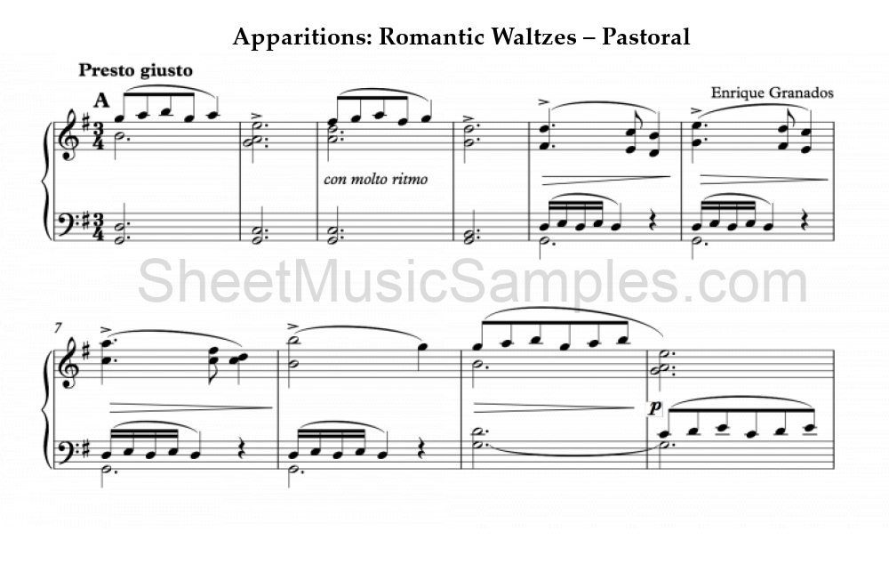 Apparitions: Romantic Waltzes – Pastoral