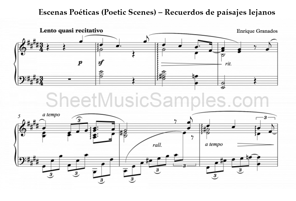 Escenas Poéticas (Poetic Scenes) – Recuerdos de paísajes lejanos