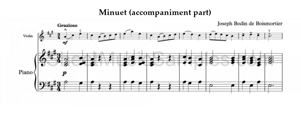 Minuet (accompaniment part)