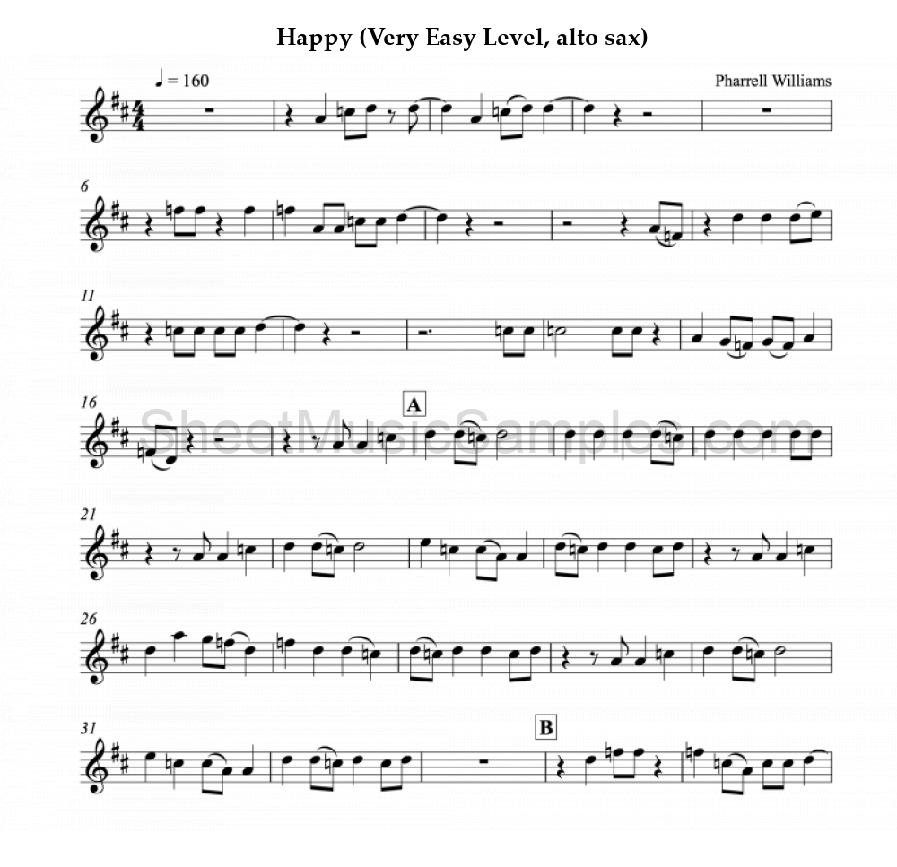 Happy (Very Easy Level, alto sax)