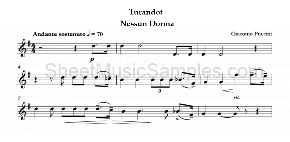 Turandot - Nessun Dorma