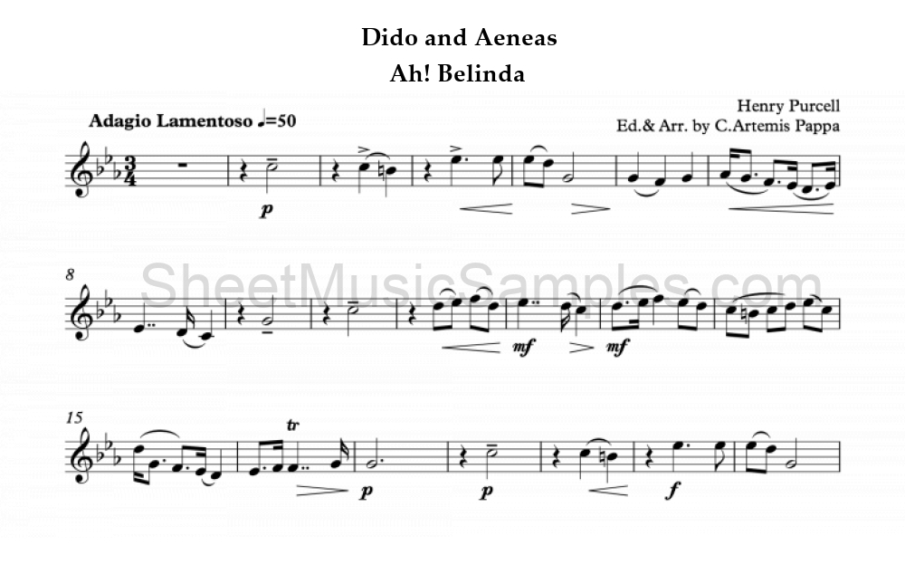 Dido and Aeneas - Ah! Belinda