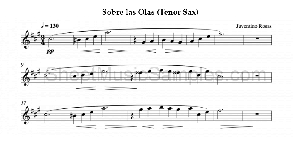 Sobre las Olas (Tenor Sax)