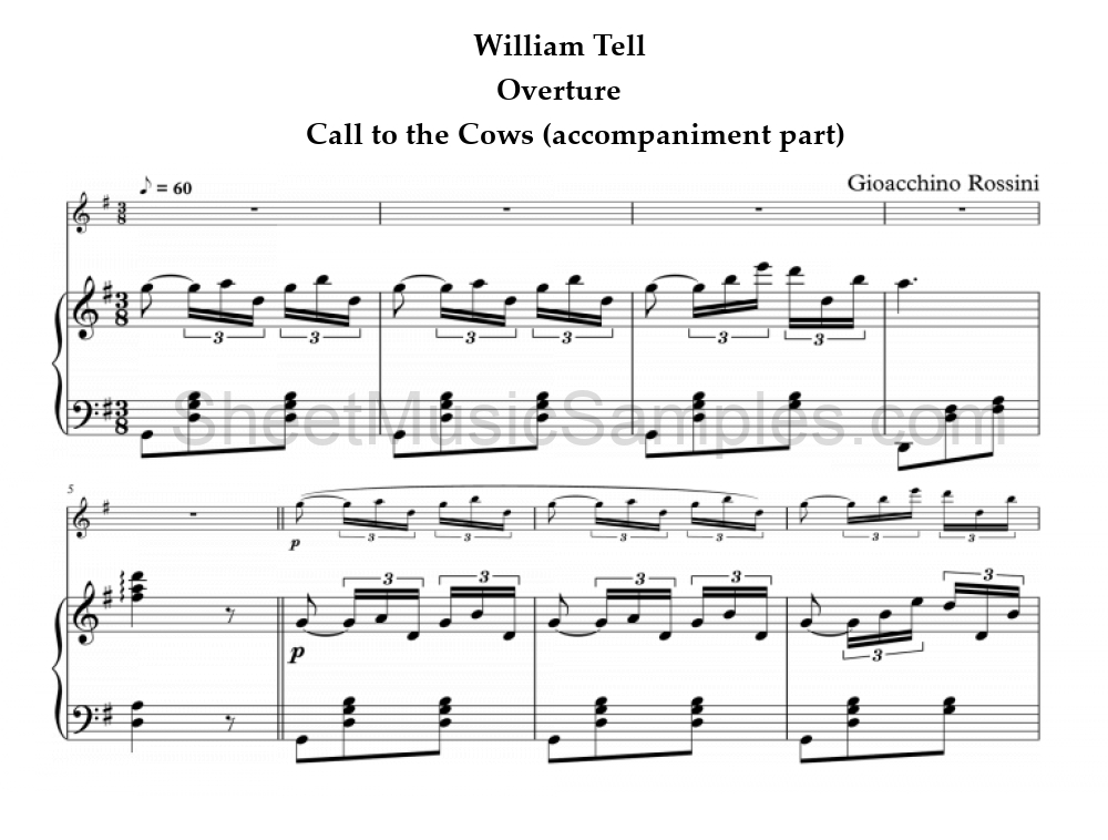 William Tell - Overture - Call to the Cows (accompaniment part)