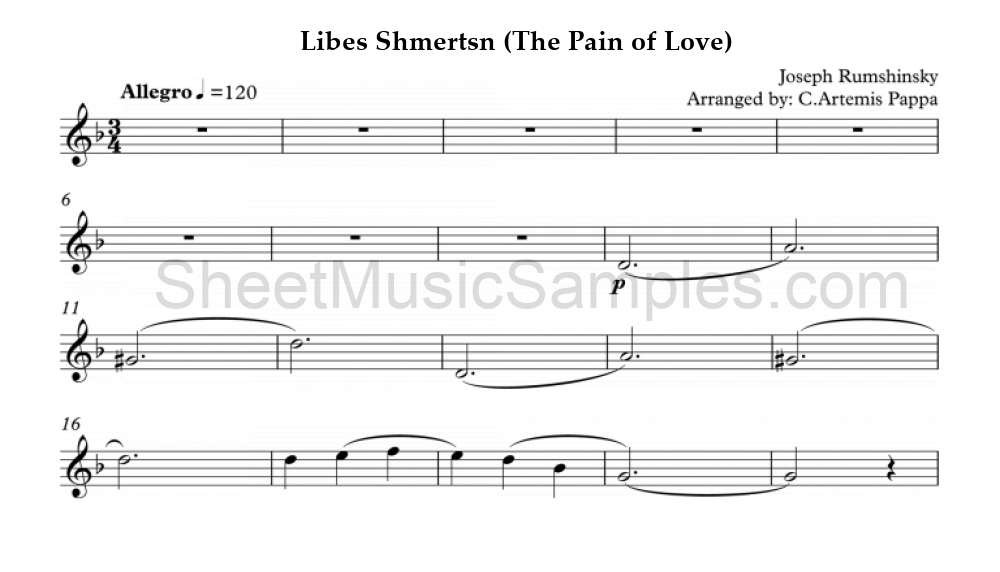 Libes Shmertsn (The Pain of Love)