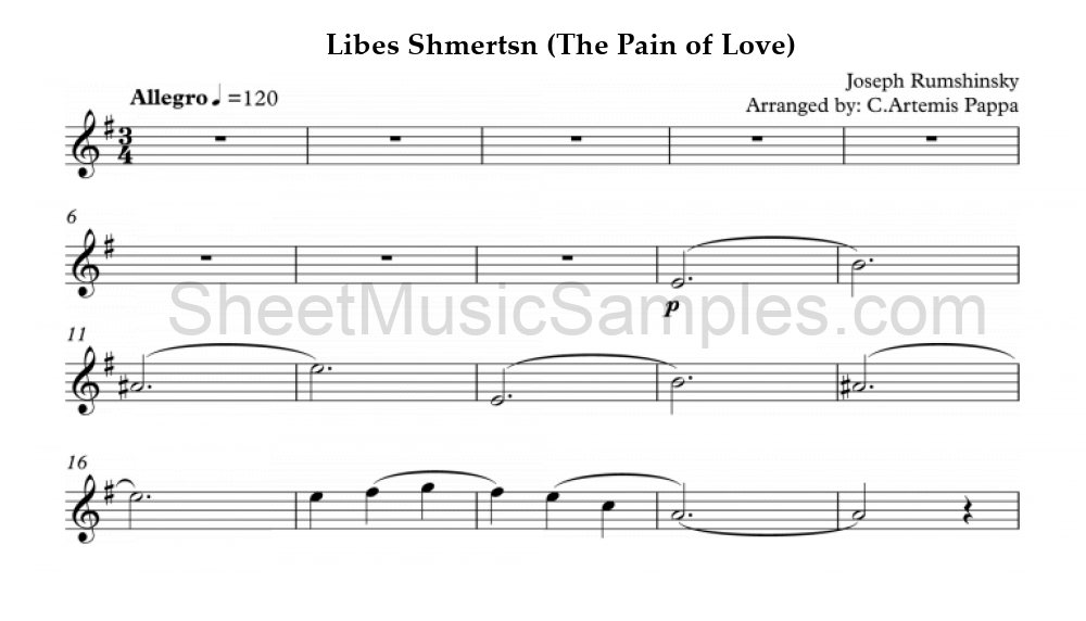 Libes Shmertsn (The Pain of Love)