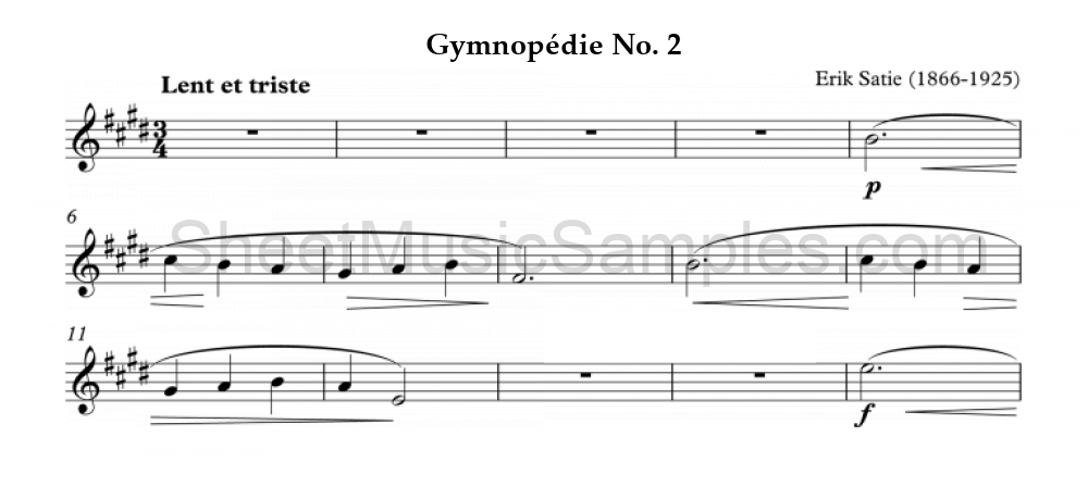 Gymnopédie No. 2