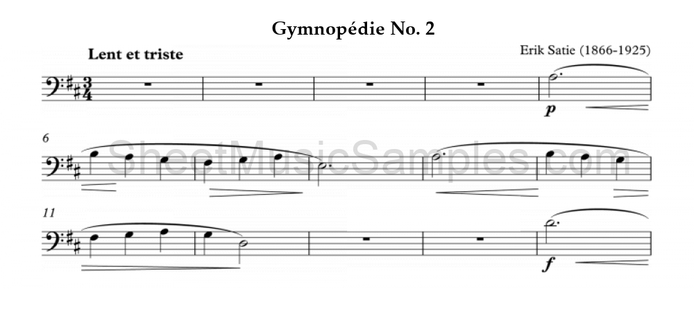 Gymnopédie No. 2