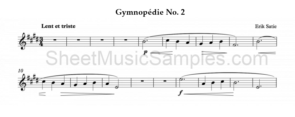 Gymnopédie No. 2