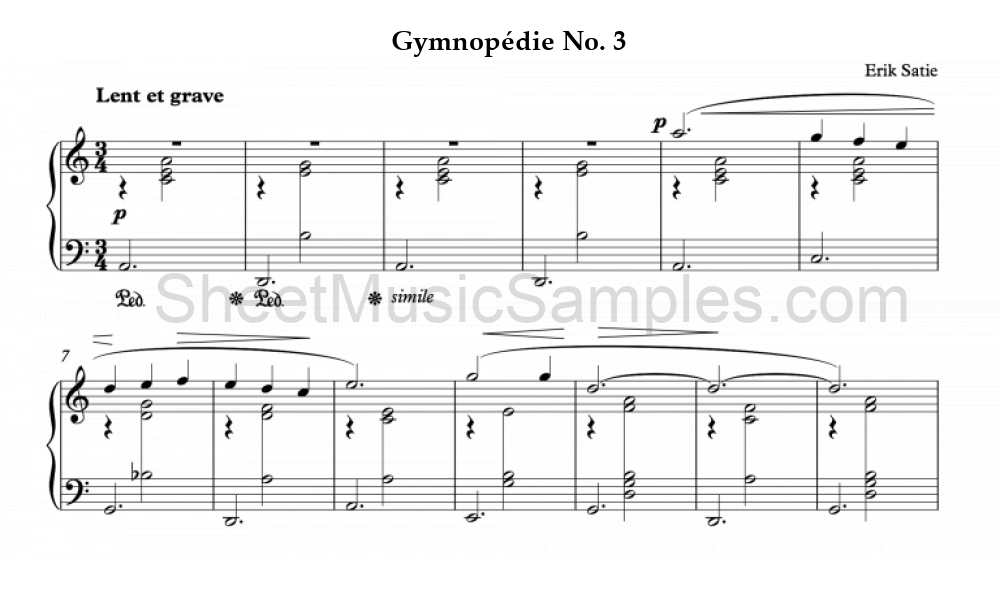 Gymnopédie No. 3