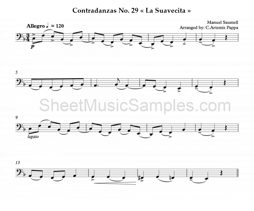 Contradanzas No. 29 « La Suavecita »