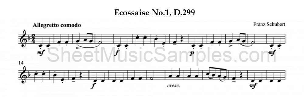 Ecossaise No.1, D.299