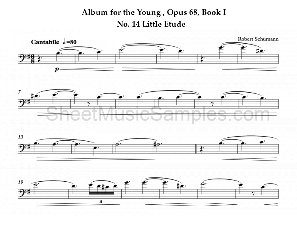 Album for the Young , Opus 68, Book I - No. 14 Little Etude