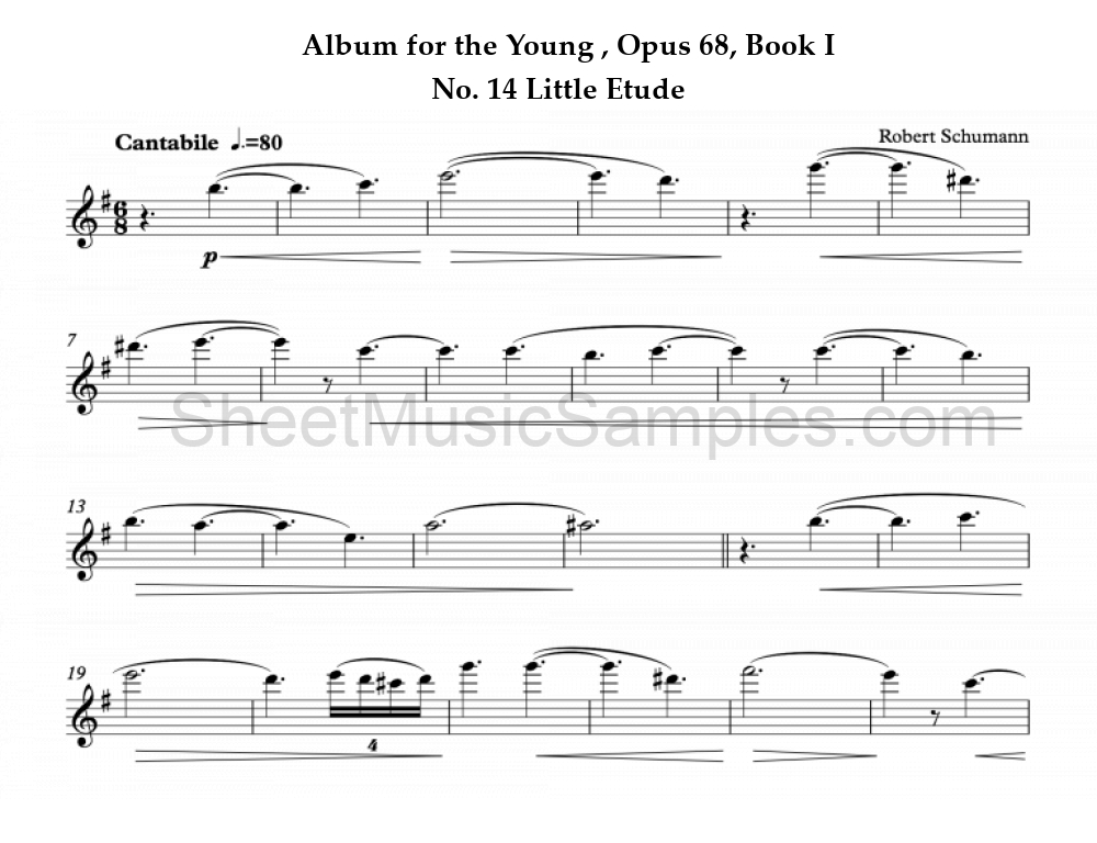 Album for the Young , Opus 68, Book I - No. 14 Little Etude