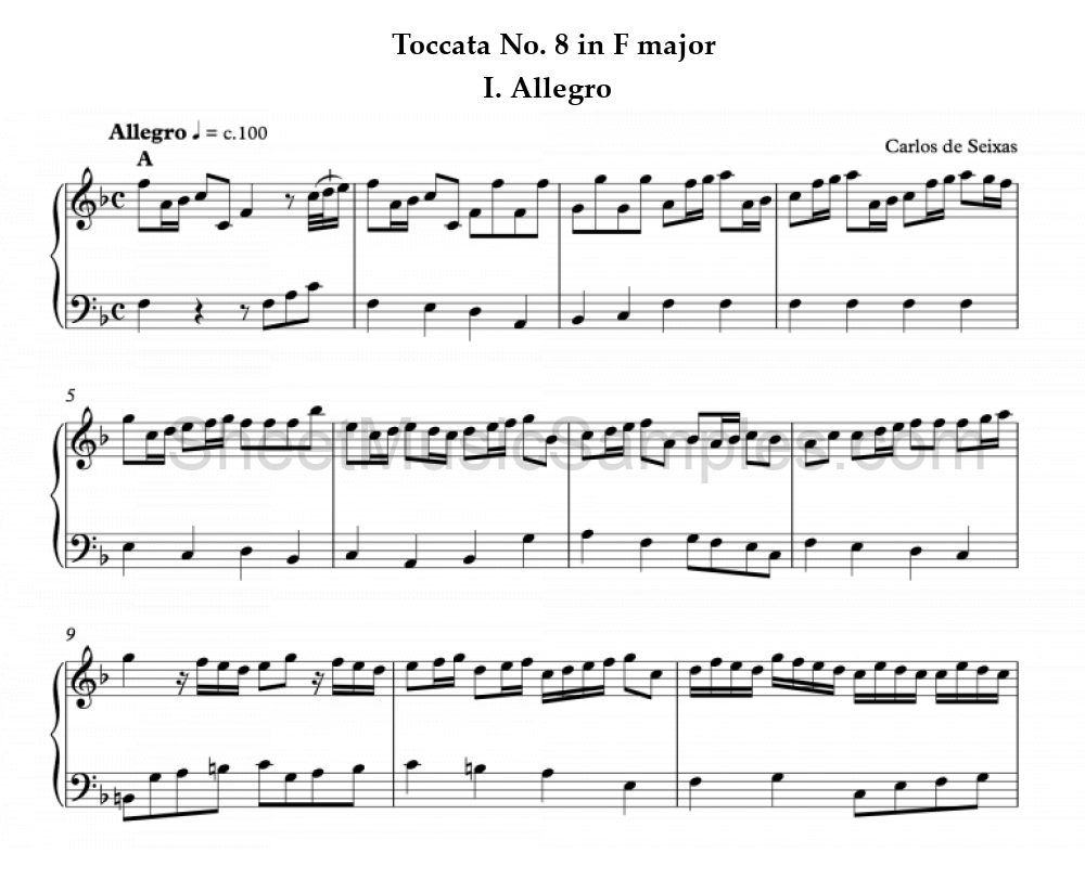 Toccata No. 8 in F major - I. Allegro