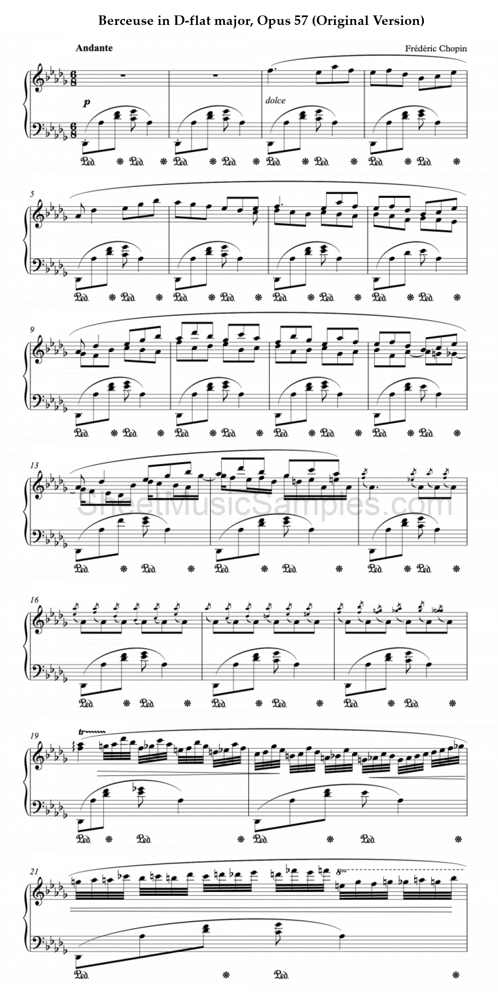 Berceuse in D-flat major, Opus 57 (Original Version)