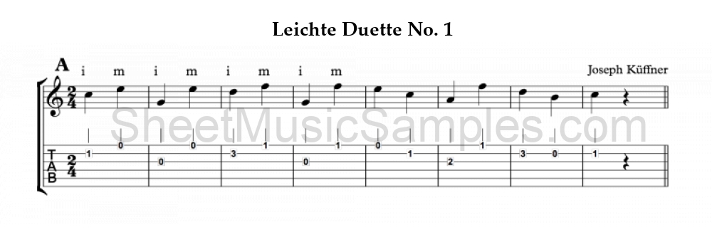 Leichte Duette No. 1