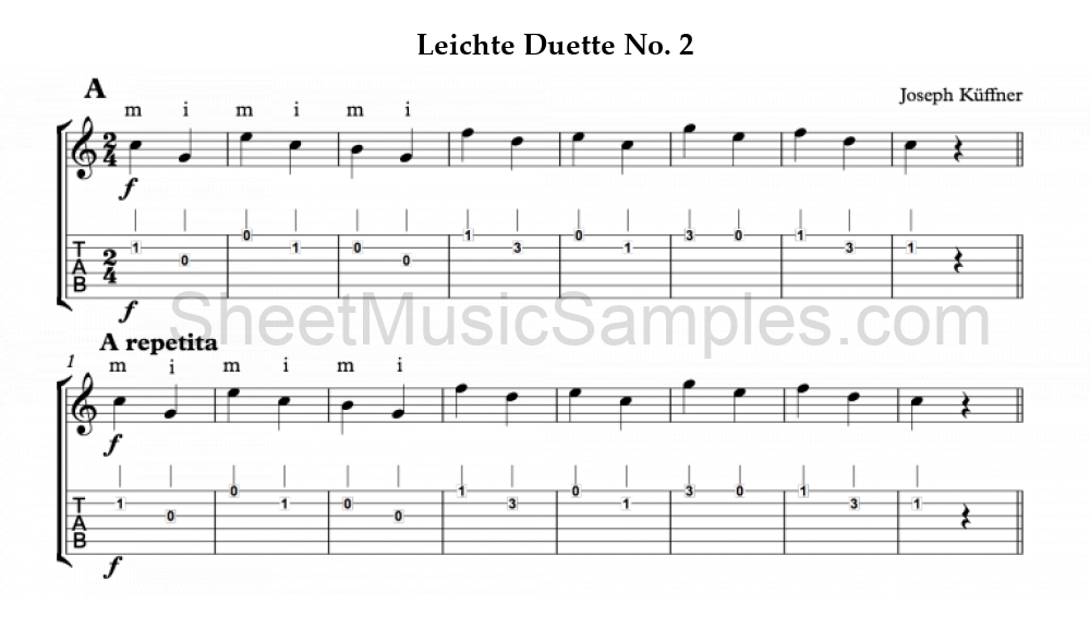 Leichte Duette No. 2