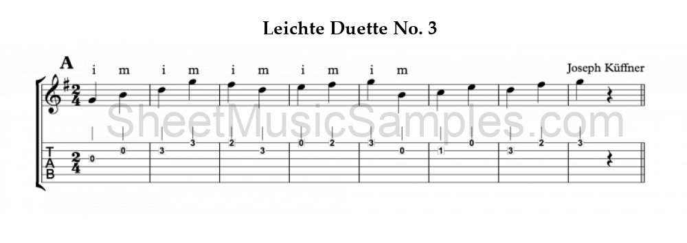 Leichte Duette No. 3