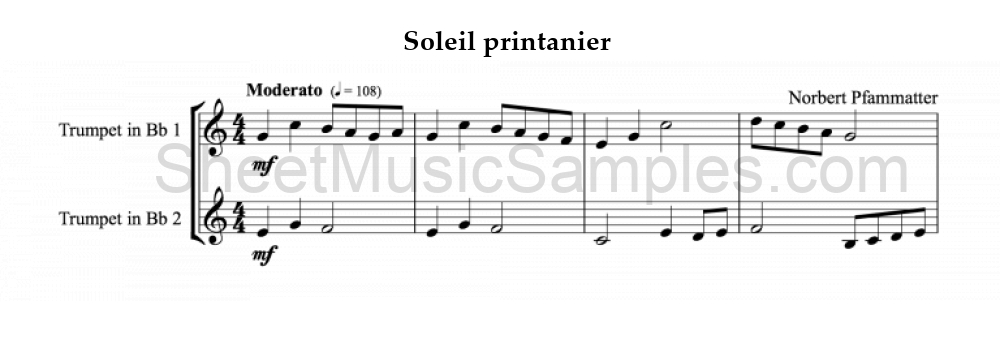 Soleil printanier