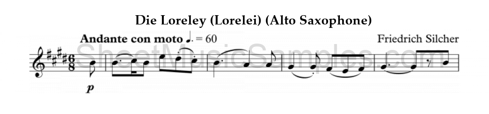 Die Loreley (Lorelei) (Alto Saxophone)