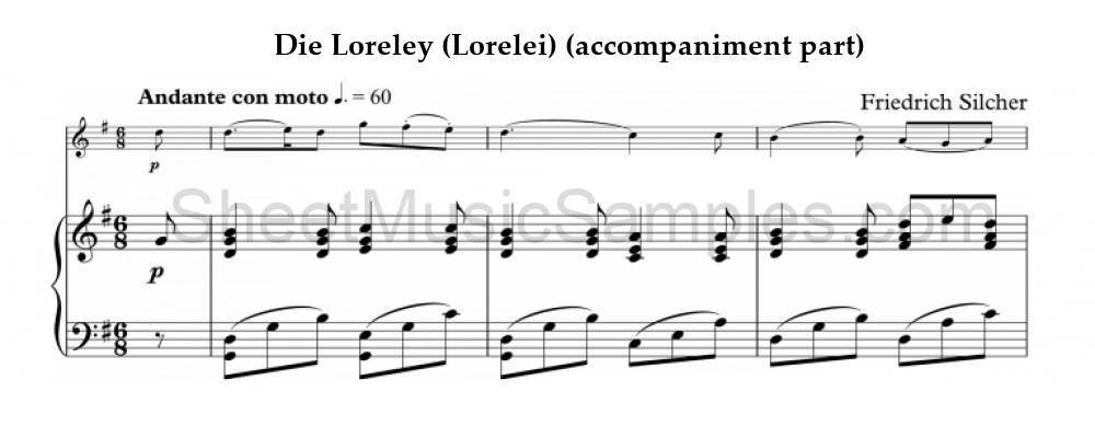 Die Loreley (Lorelei) (accompaniment part)