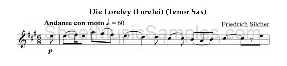 Die Loreley (Lorelei) (Tenor Sax)