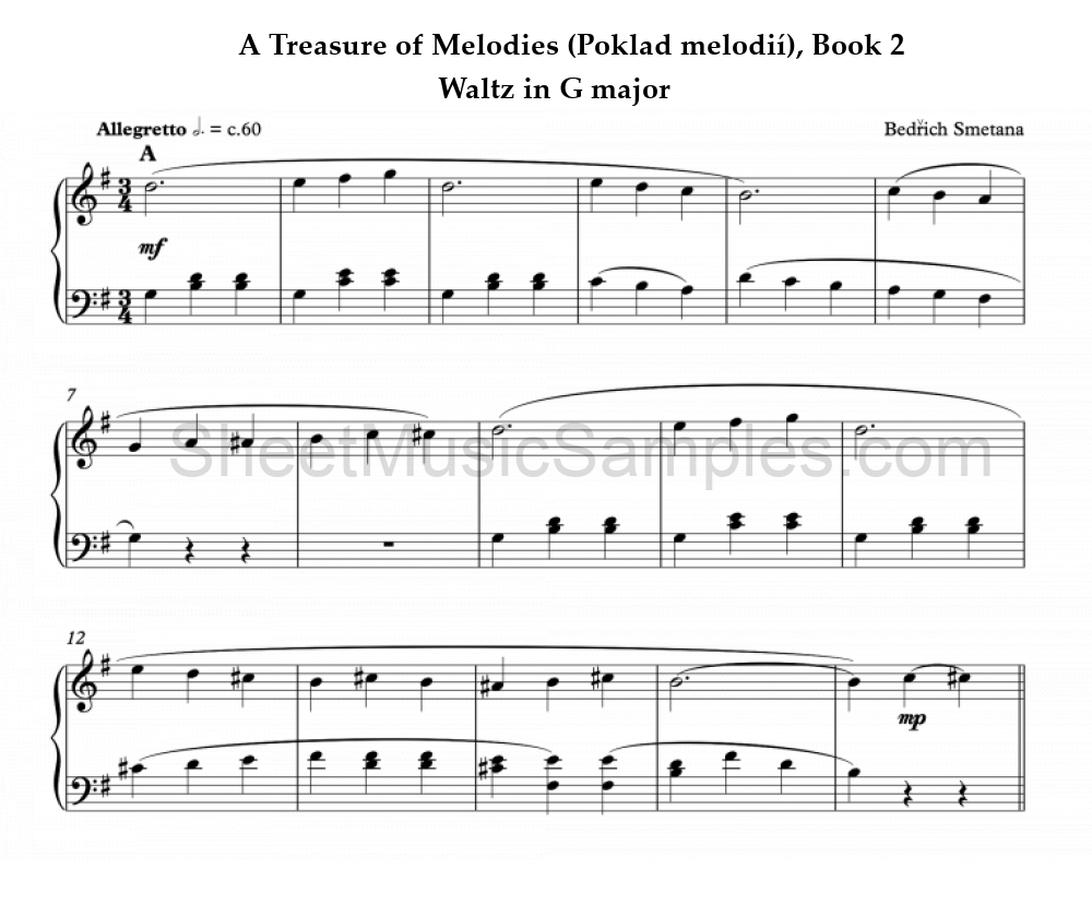 A Treasure of Melodies (Poklad melodií), Book 2 - Waltz in G major