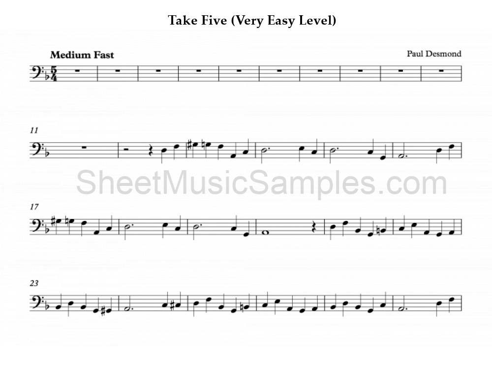 Take Five (Very Easy Level)