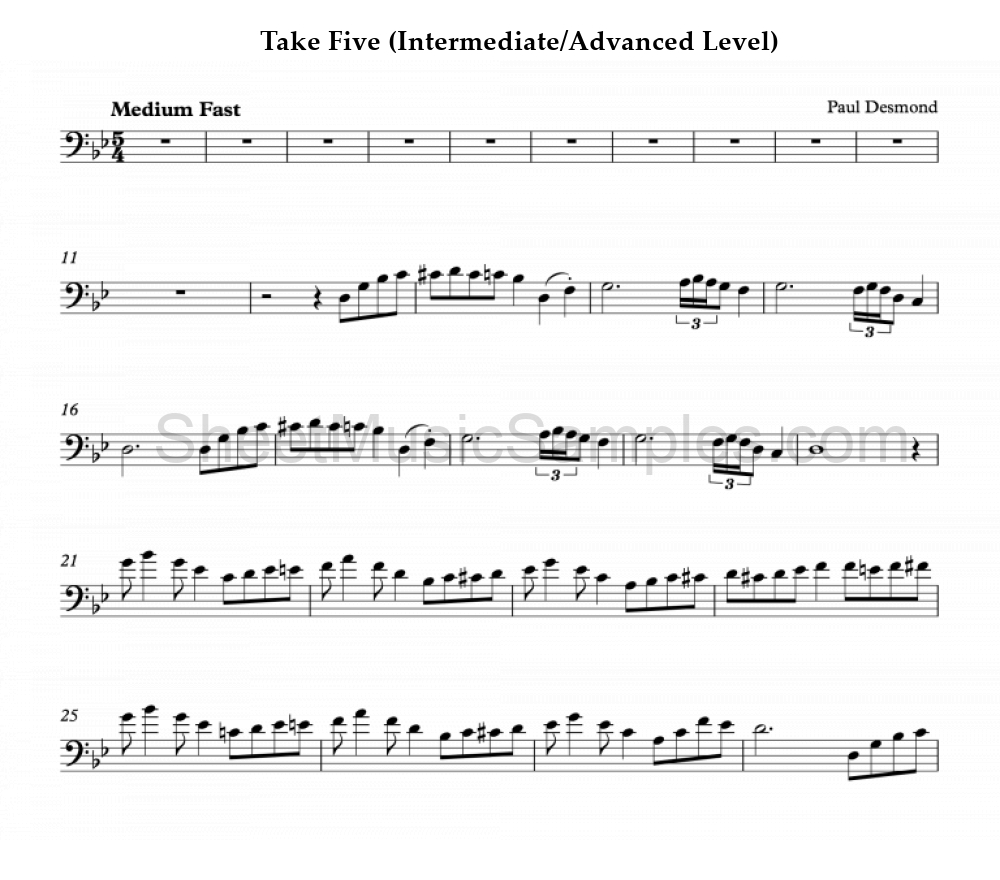 Take Five (Intermediate/Advanced Level)