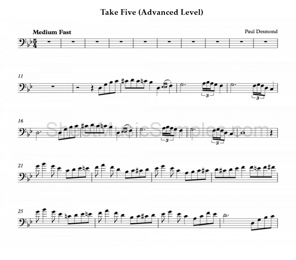 Take Five (Advanced Level)