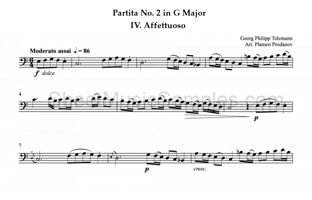 Partita No. 2 in G Major - IV. Affettuoso