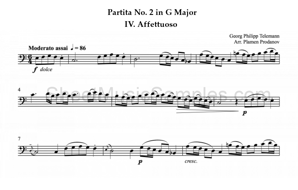 Partita No. 2 in G Major - IV. Affettuoso