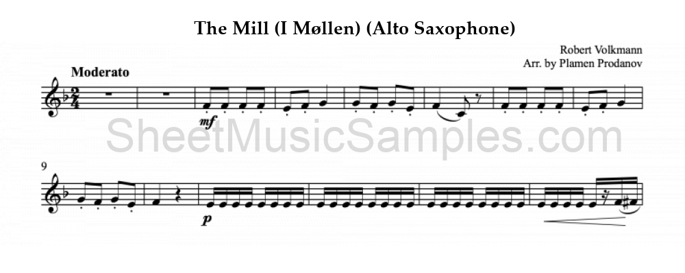 The Mill (I Møllen) (Alto Saxophone)