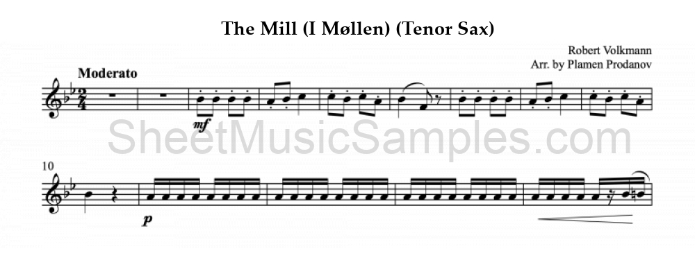 The Mill (I Møllen) (Tenor Sax)