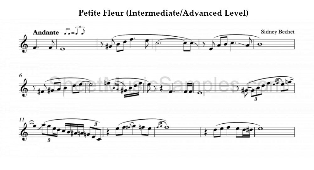 Petite Fleur (Intermediate/Advanced Level)