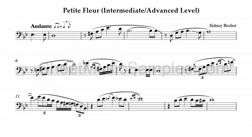 Petite Fleur (Intermediate/Advanced Level)