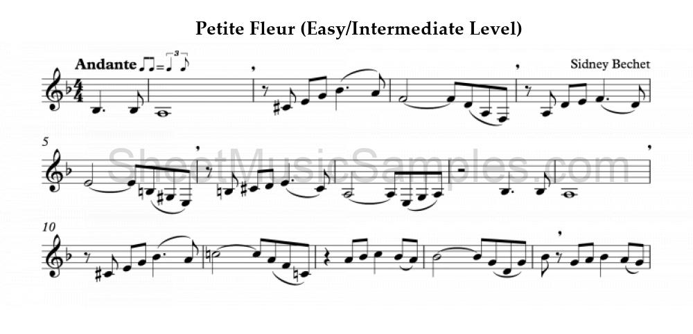 Petite Fleur (Easy/Intermediate Level)