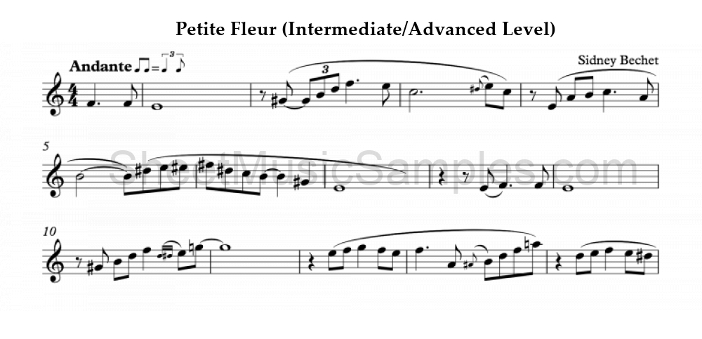 Petite Fleur (Intermediate/Advanced Level)