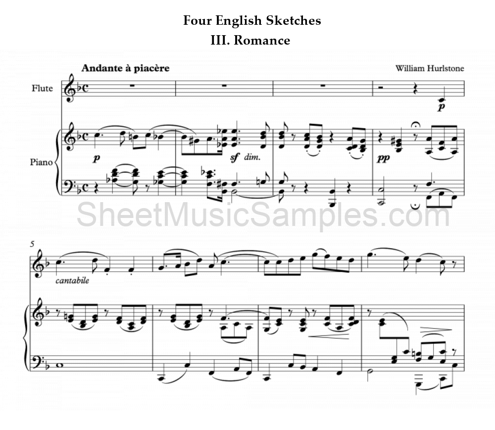 Four English Sketches - III. Romance