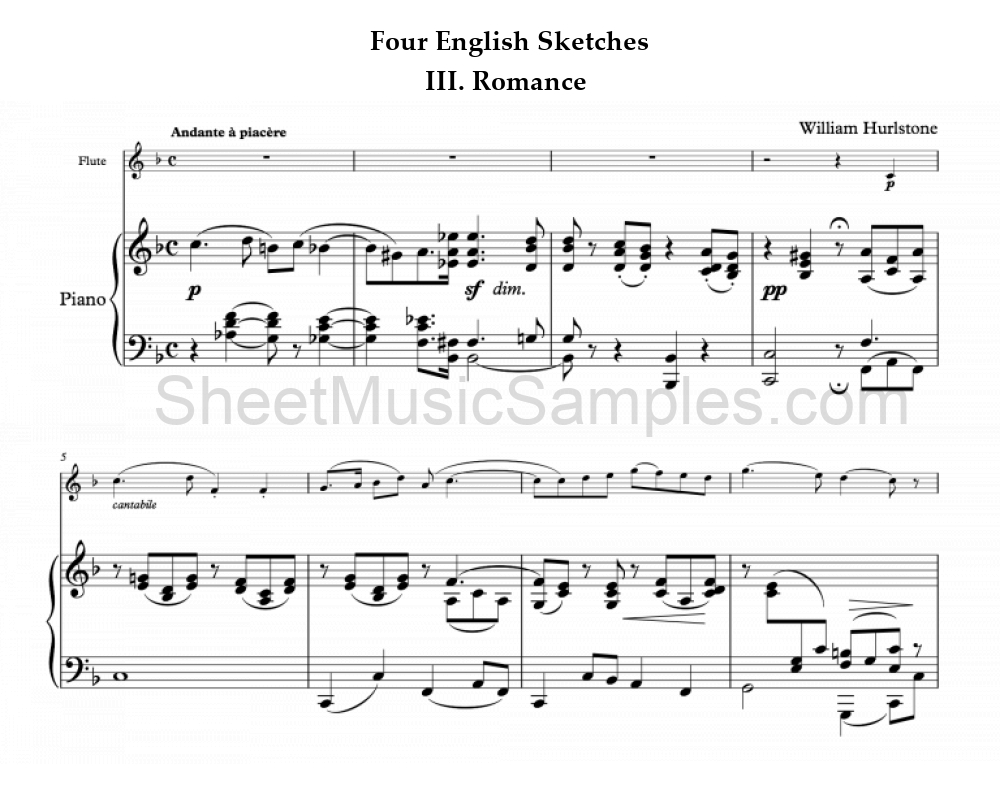 Four English Sketches - III. Romance