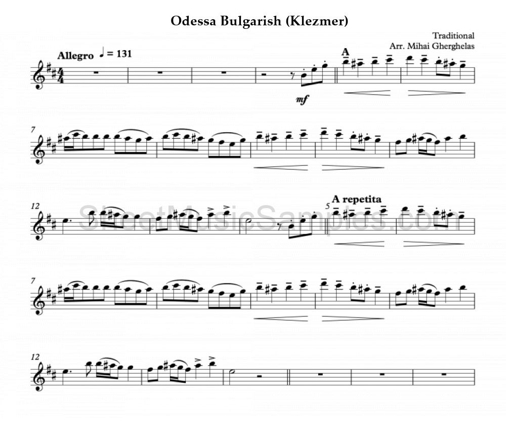 Odessa Bulgarish (Klezmer)