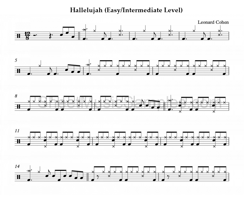 Hallelujah (Easy/Intermediate Level)