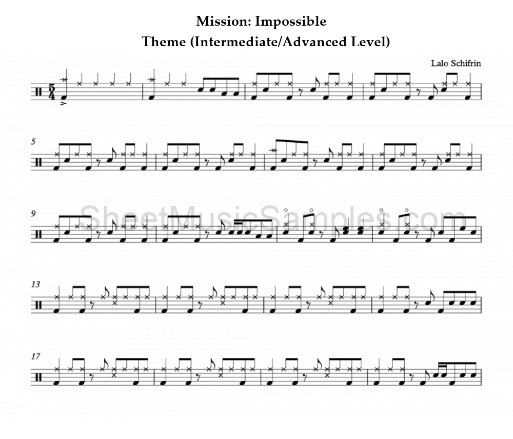 Mission: Impossible - Theme (Intermediate/Advanced Level)